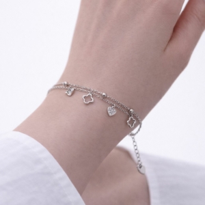 Bracelet en Argent 925 Double Chaine