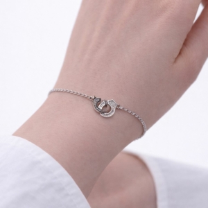 Bracelet en Argent 925 Motif Courbes
