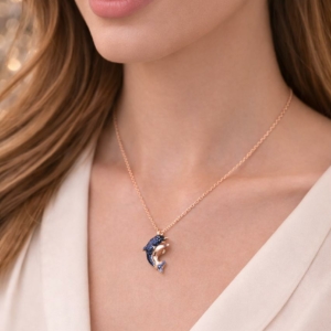 Collier en Argent 925 Pendentif Dauphin