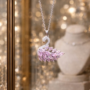 Collier en Argent 925 Pendentif Cygne