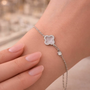 Collier en Argent 925 Pendentif Trèfle