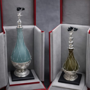 Fechka Décorative en Argent Massif 925 & Ambre Naturel