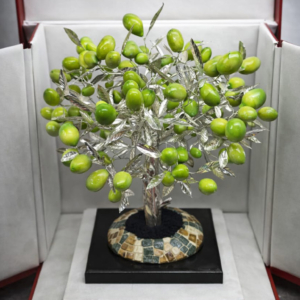 Olivier en Argent Massif 925 & Ambre Naturel